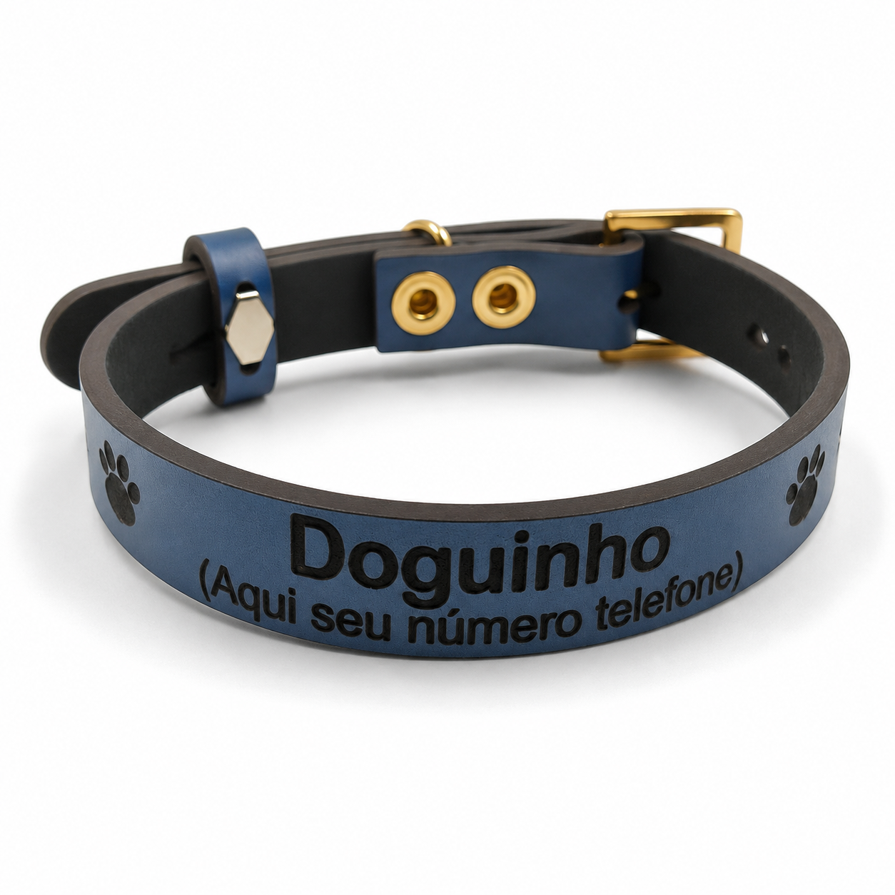 Coleira Personalizada Cão Porte "PP"
