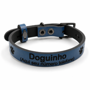 Coleira Personalizada Cão Porte "P"